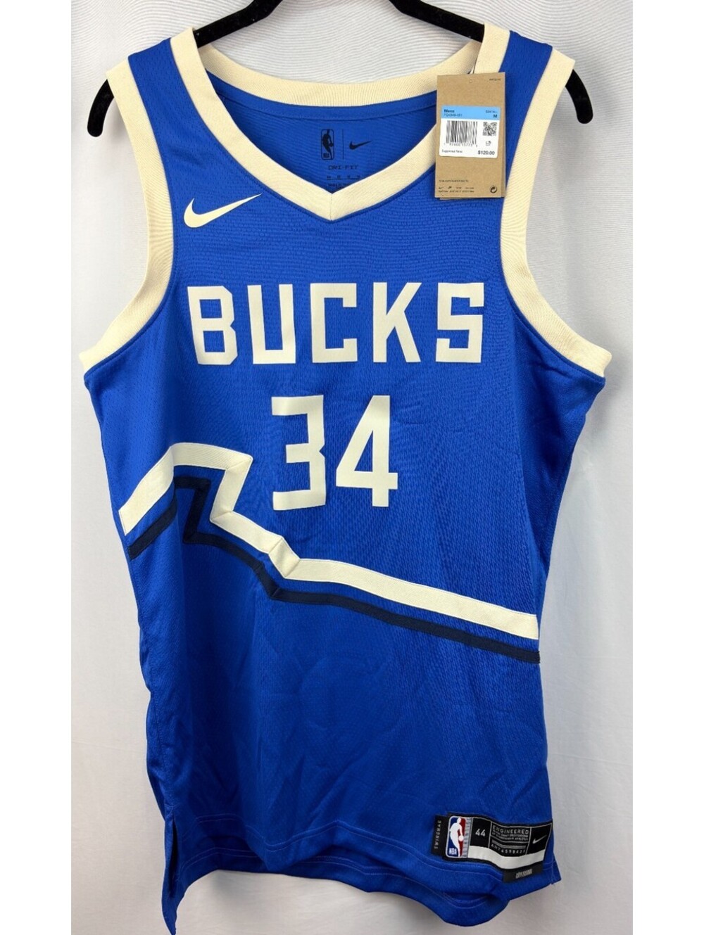 Nike Swingman Bucks Giannis Antetokounmpo 24/25 City Edition Men's M/44 Jersey